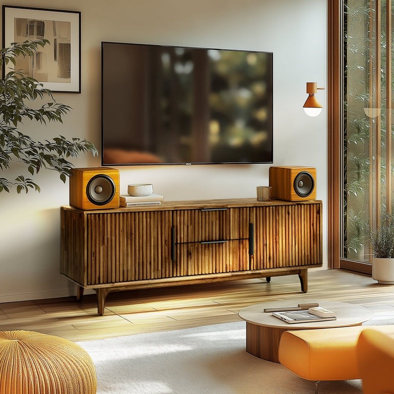 Bosk Wood Fluted TV Stand