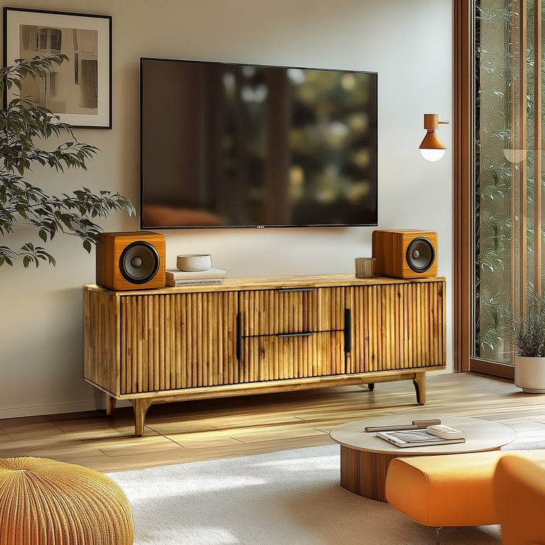 Bosk Wood Fluted TV Stand