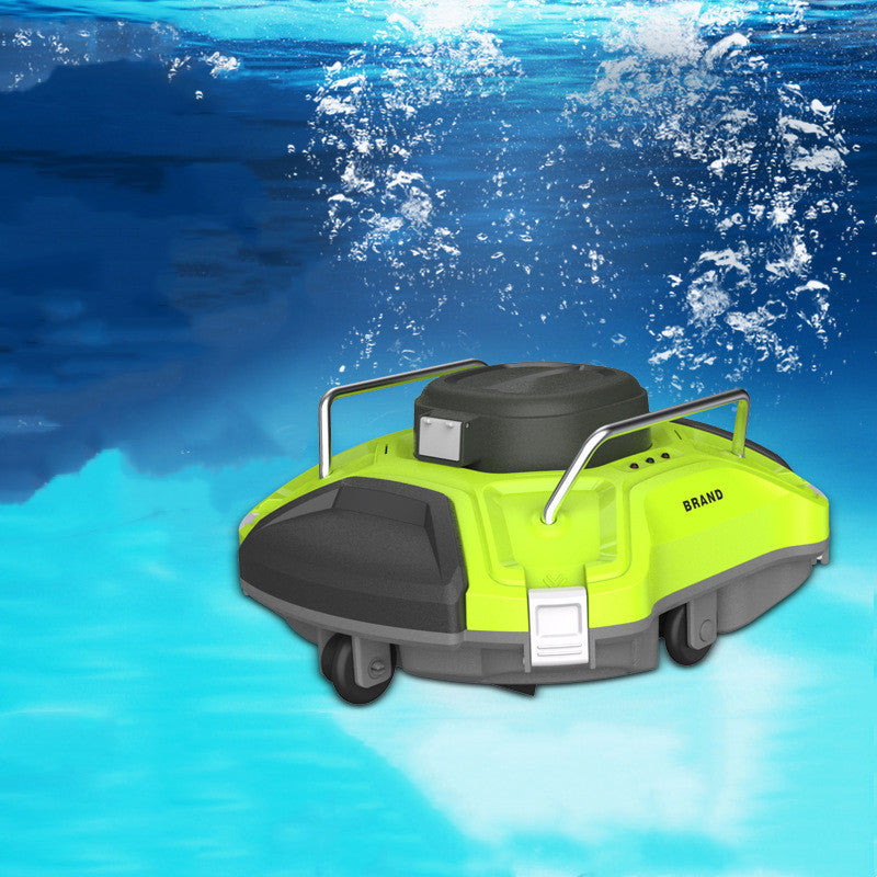 Ofuzzi Cyber 1000 H1 Cordless Robotic Pool Cleaner - Lime Green & Silver | Automatic Above-Ground Pool Vacuum, 90-Min Runtime, Self-Parking Tech