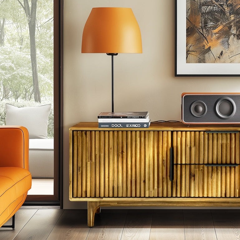 Bosk Wood Fluted TV Stand