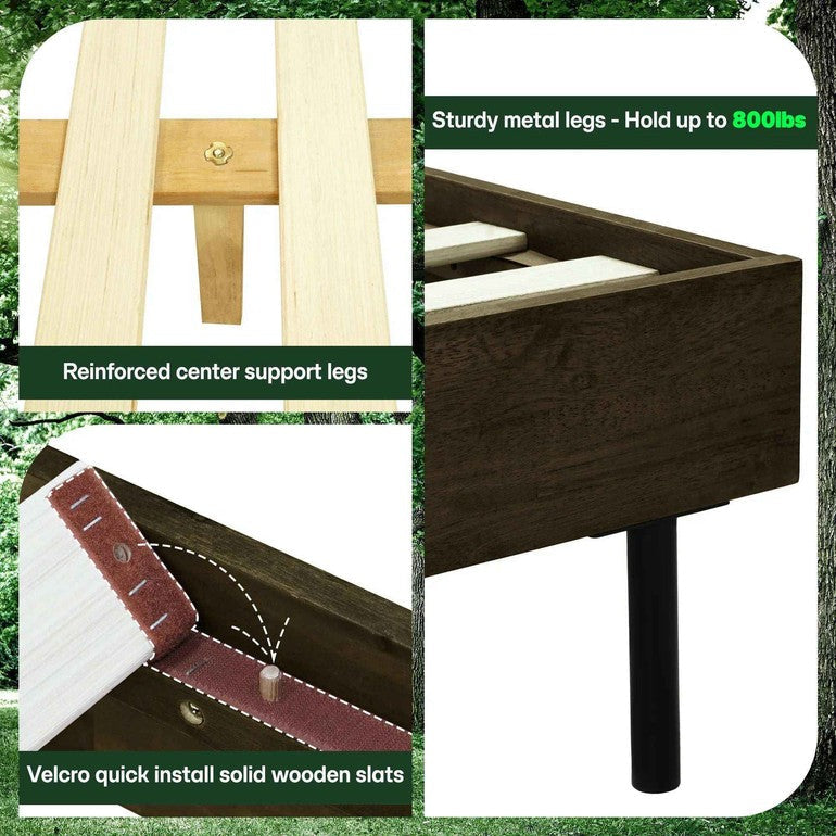 Alander Solid Wood Bed Frame