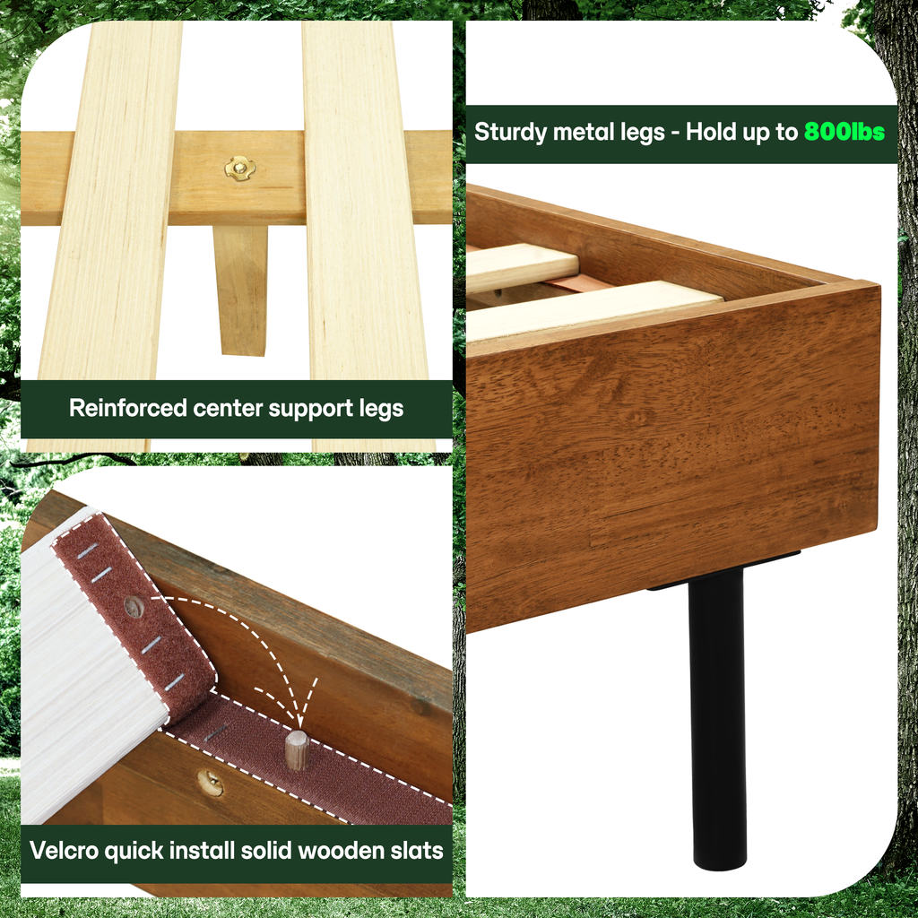 Alander Solid Wood Bed Frame