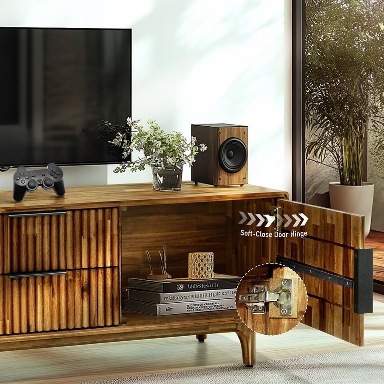 Bosk Wood Fluted TV Stand