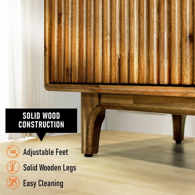Bosk Wood Fluted TV Stand