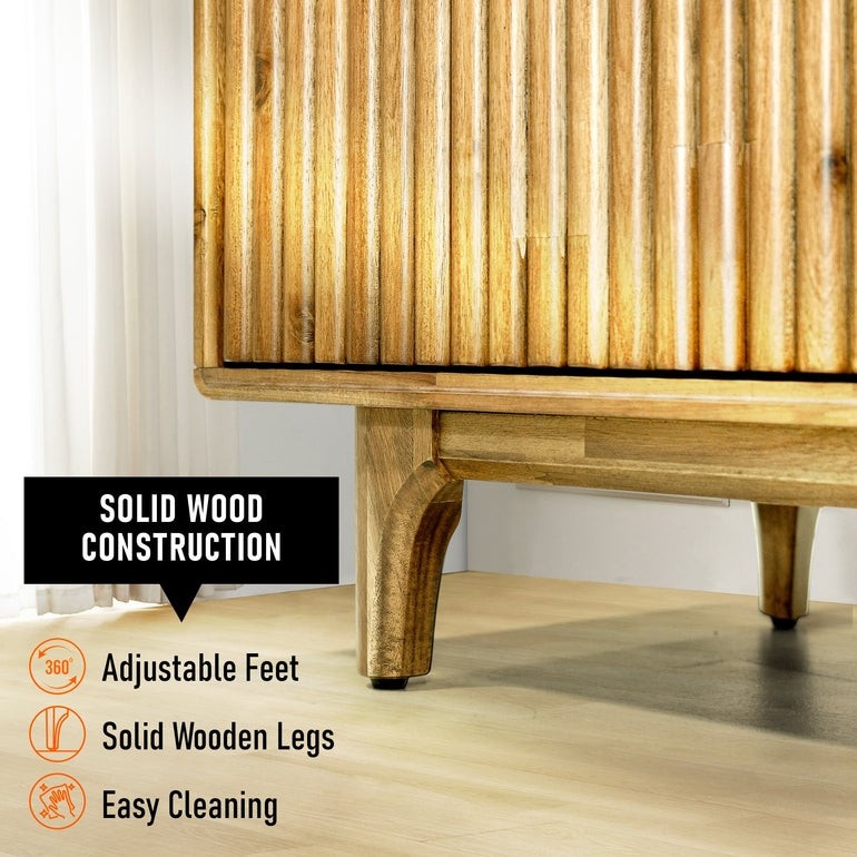 Bosk Wood Fluted TV Stand