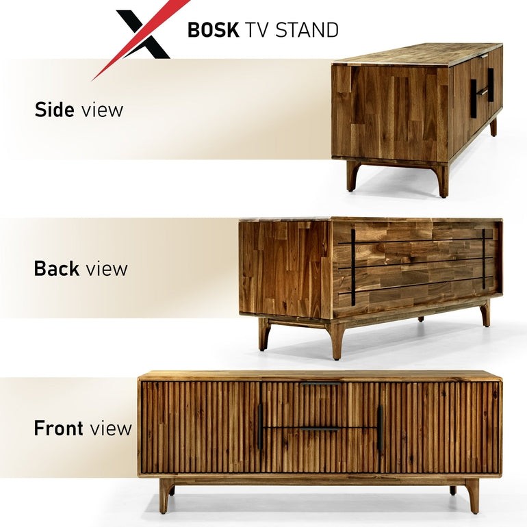 Bosk Wood Fluted TV Stand