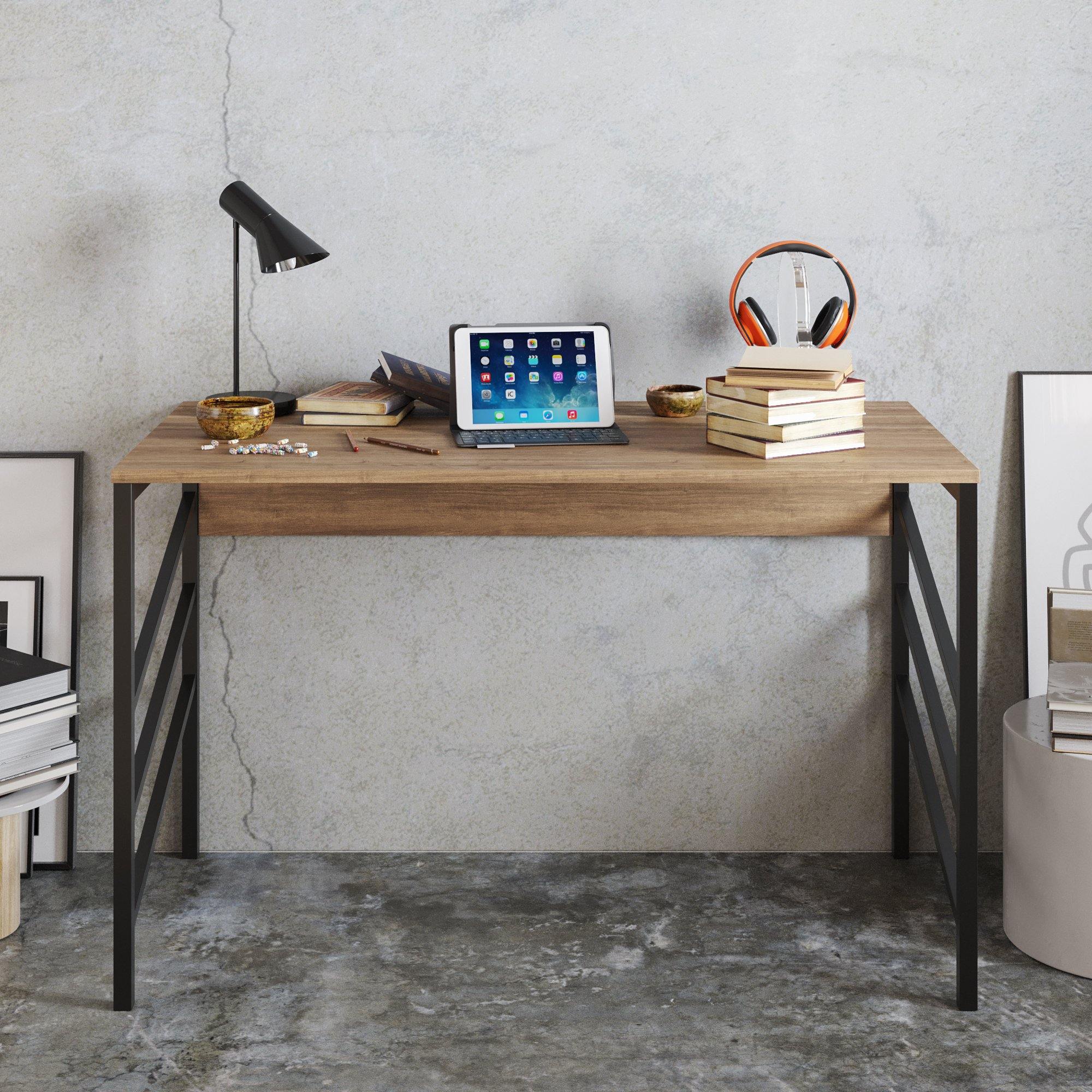 Tuna 47" Wide Metal Manufactured Wood Computer Desk