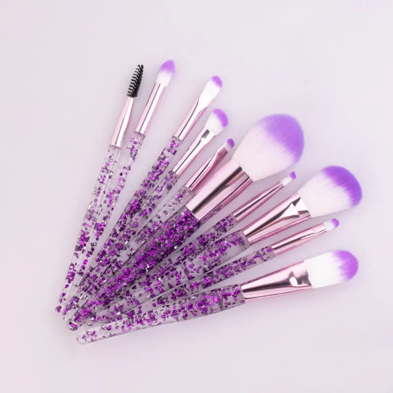 10 Makeup Brushes Powder-Filled Handle Makeup Brush Set