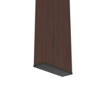 Rectangle Walnut Glass Coffee Table, Clear Coffee Table, Modern Side Center Tables for Living Room, Living Room Furniture