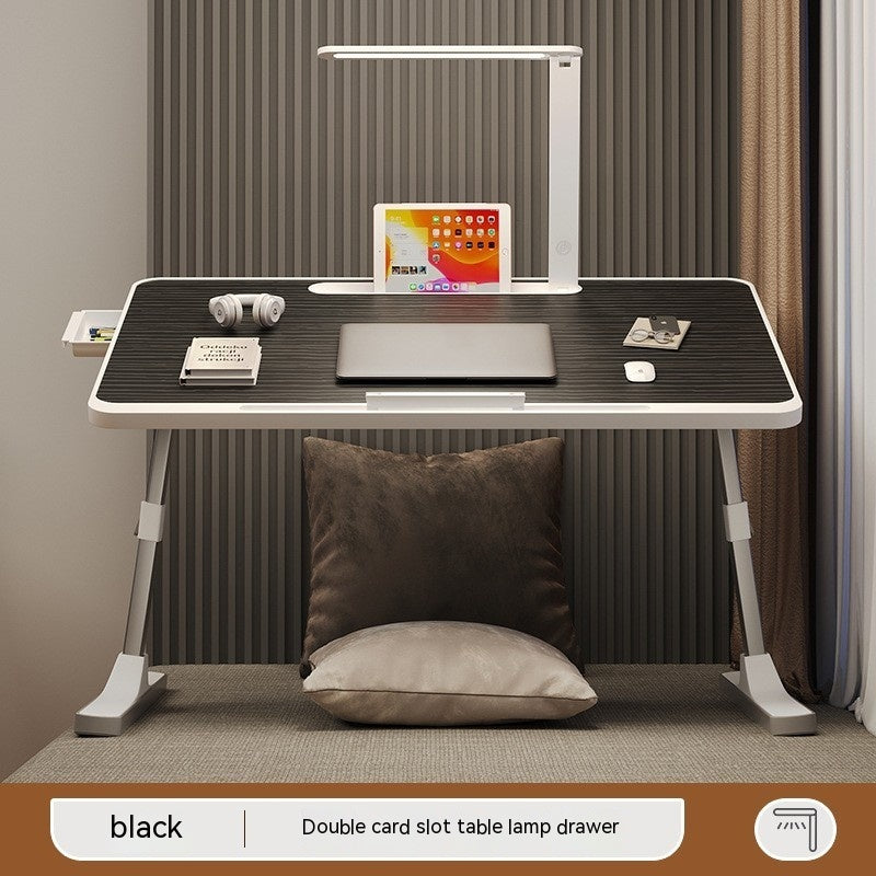 Adjustable Foldable Laptop Bed Desk with Lamp & USB