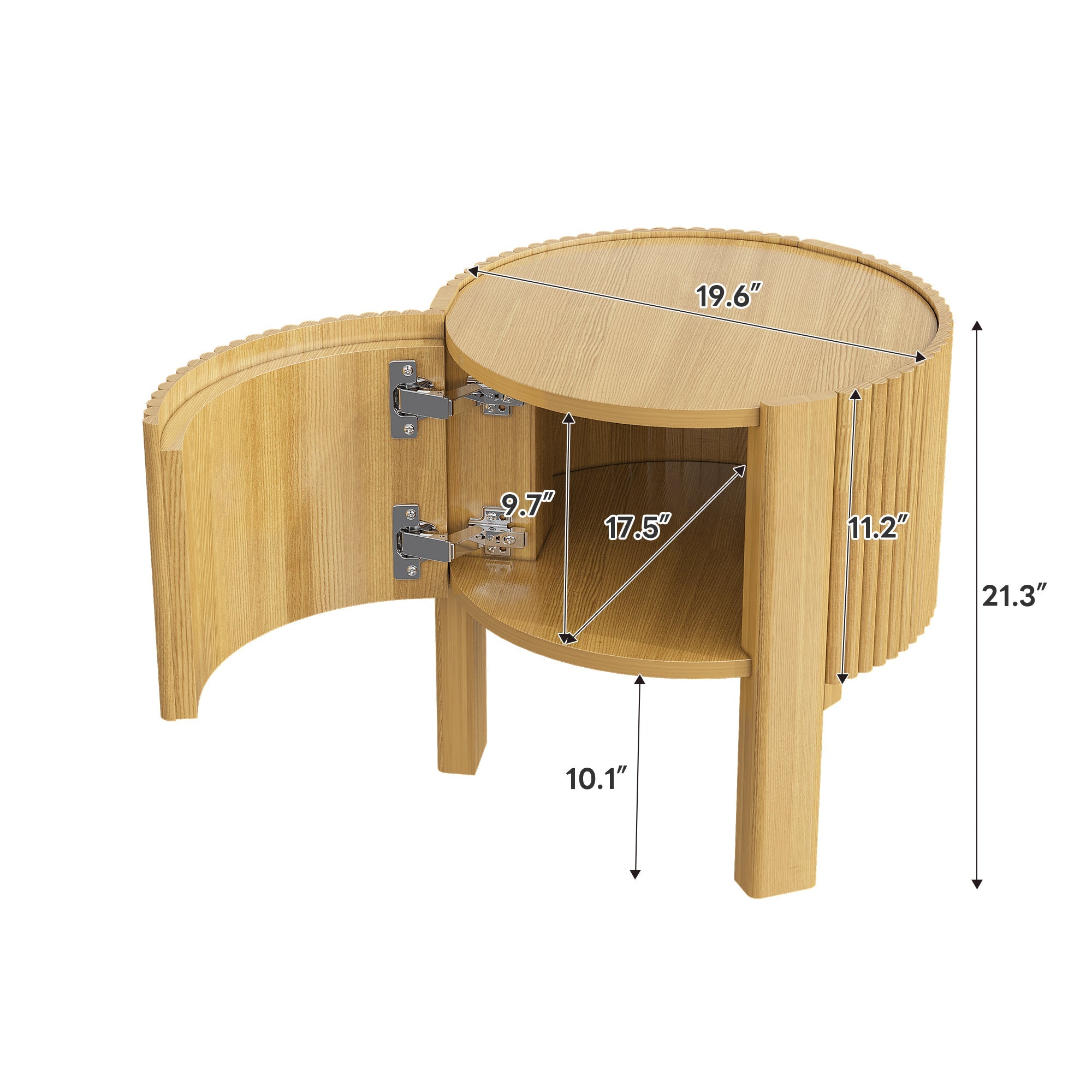 3-Piece Living Room Table Set, 1 Coffee and 2 Side Tables, Solid Wood, 47 in
