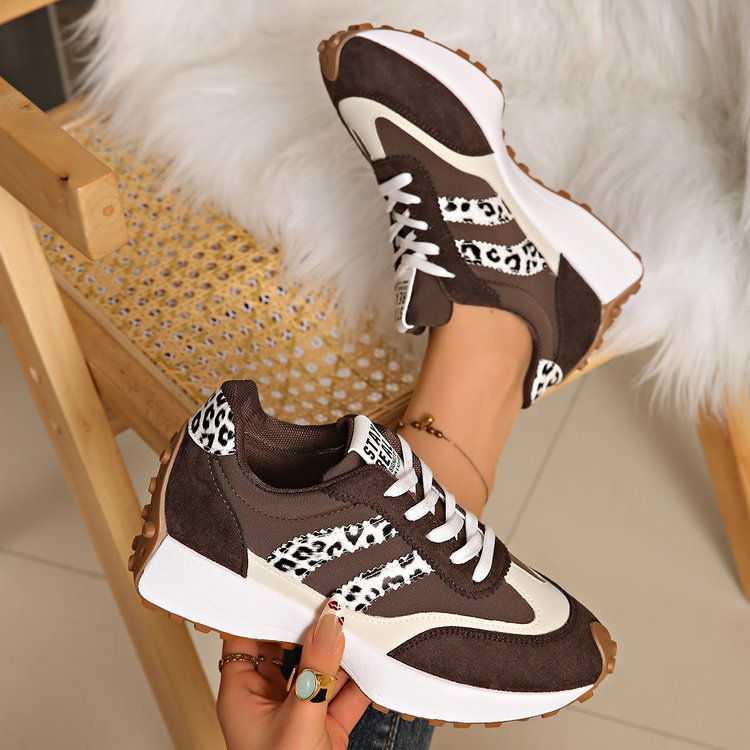 Women's Chunky Sole Sneakers - Breathable Mesh Casual Sports Shoes