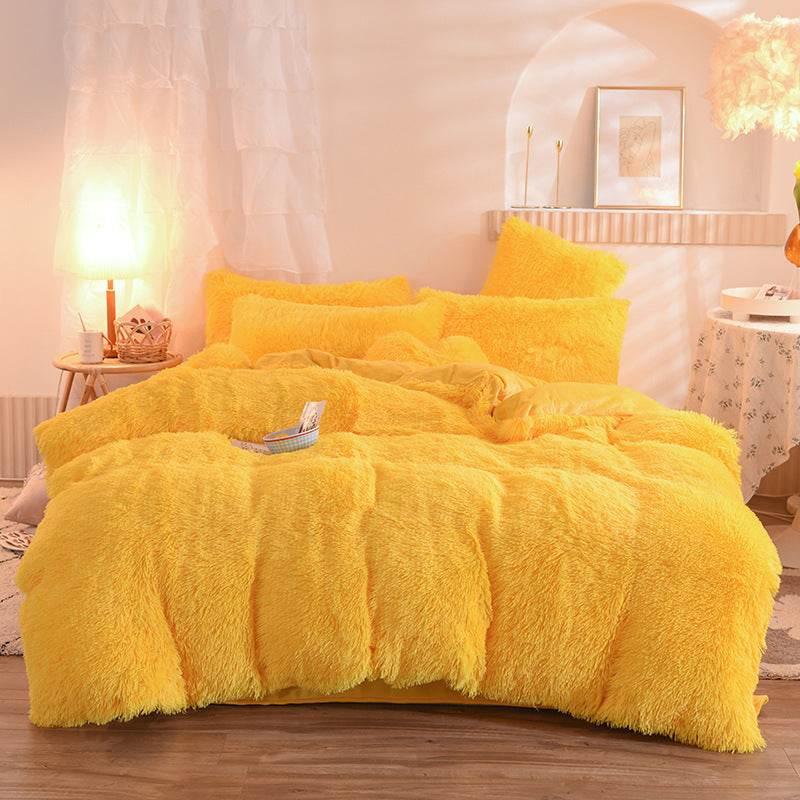Thick Fleece Duvet Cover Warm Bedding Set