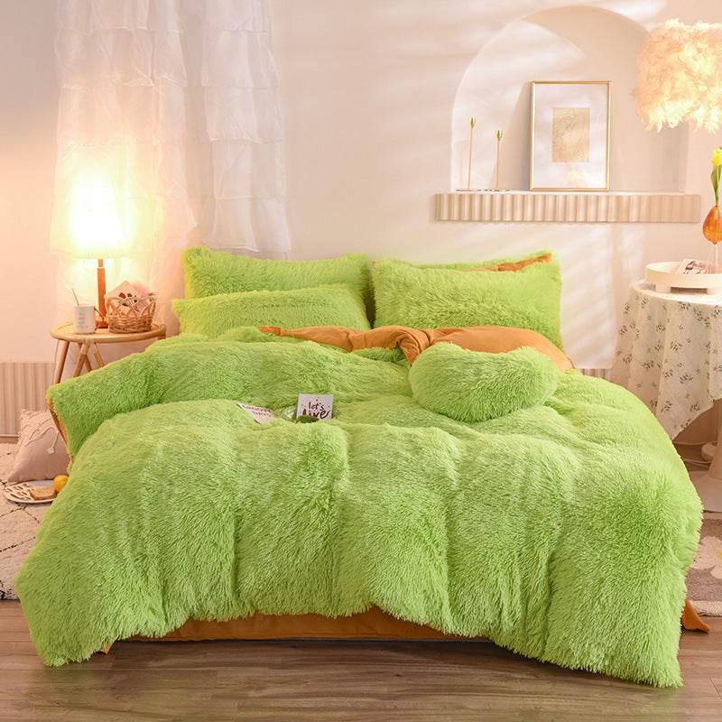 Thick Fleece Duvet Cover Warm Bedding Set
