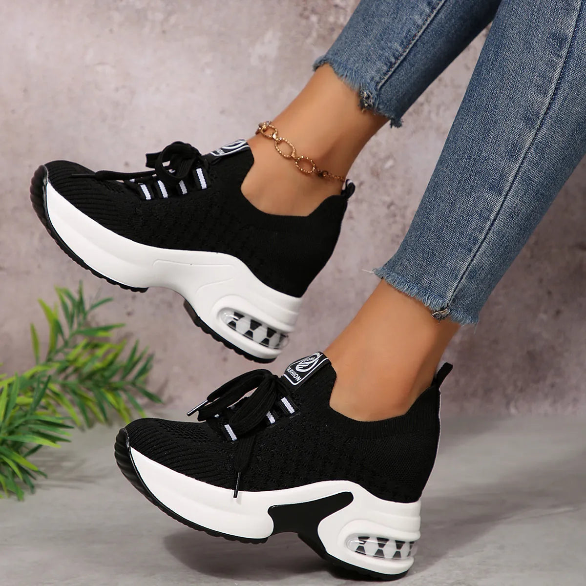 Lace Up Platform Sneakers