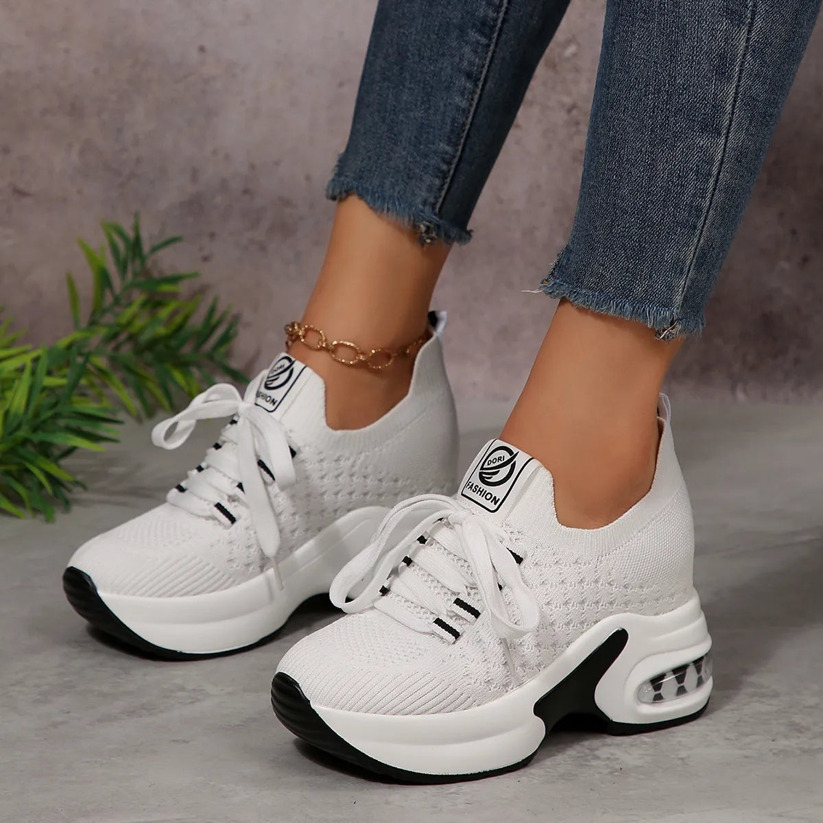 Lace Up Platform Sneakers