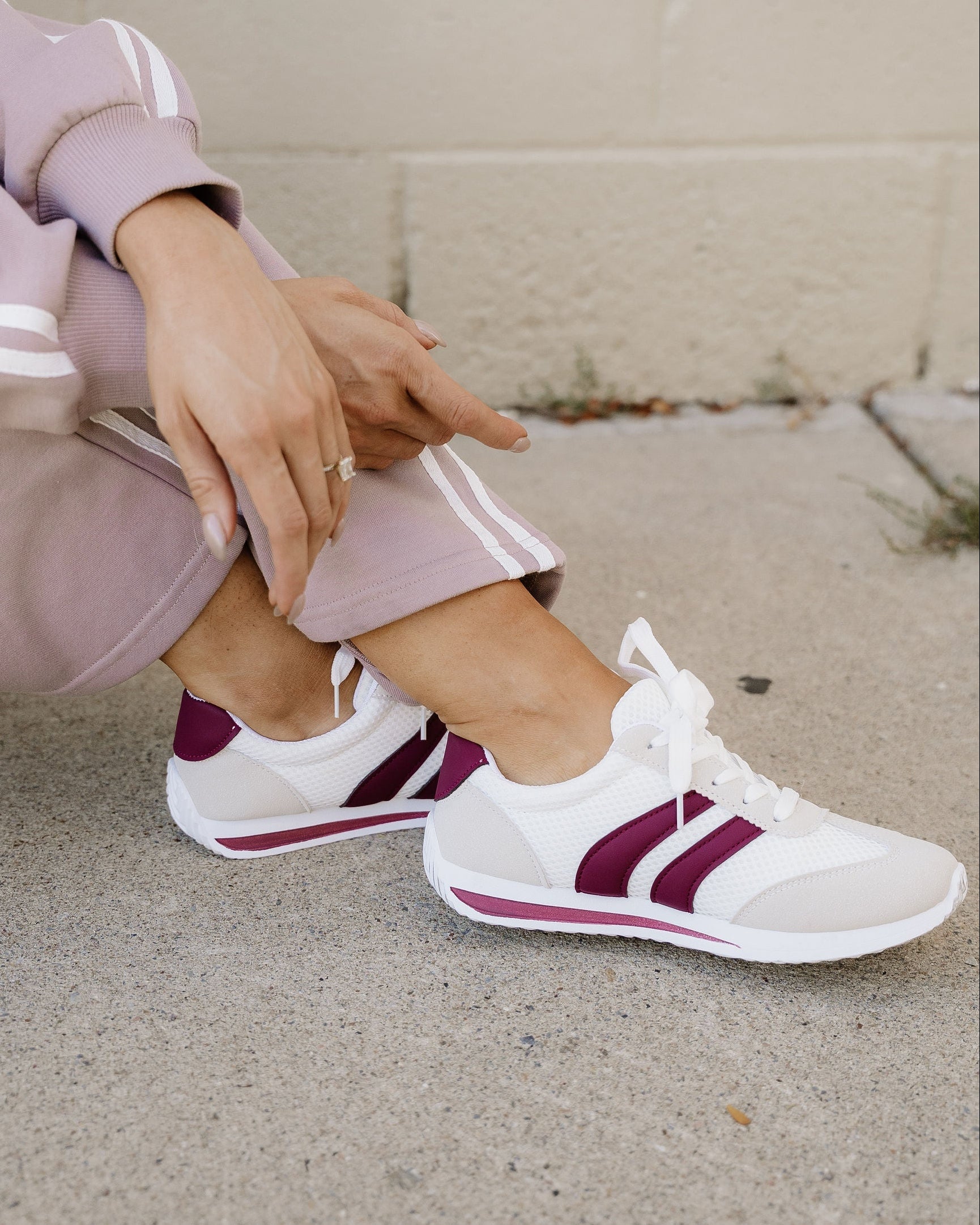 Layla Patchwork Breathable Lace Up Sneakers