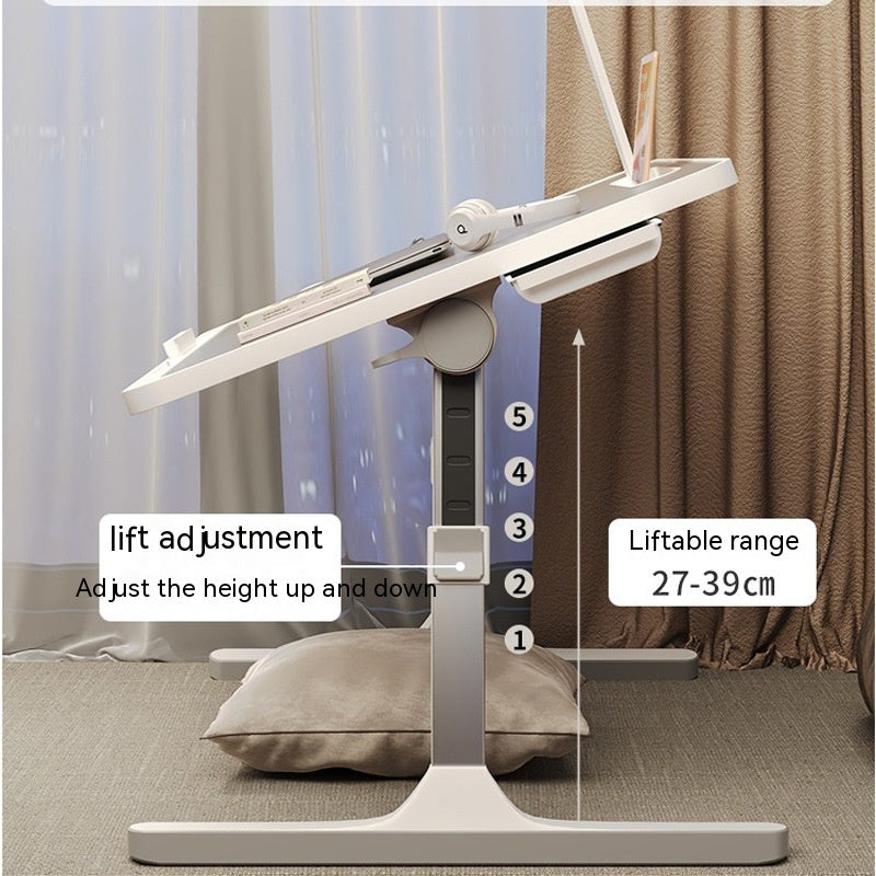 Adjustable Foldable Laptop Bed Desk with Lamp & USB