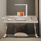 Adjustable Foldable Laptop Bed Desk with Lamp & USB