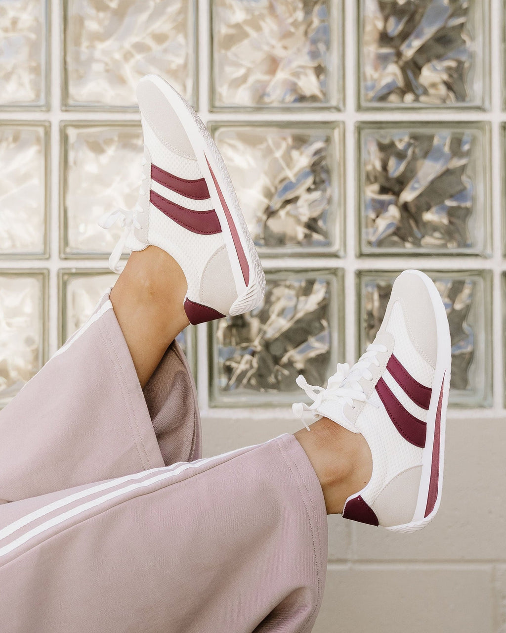 Layla Patchwork Breathable Lace Up Sneakers