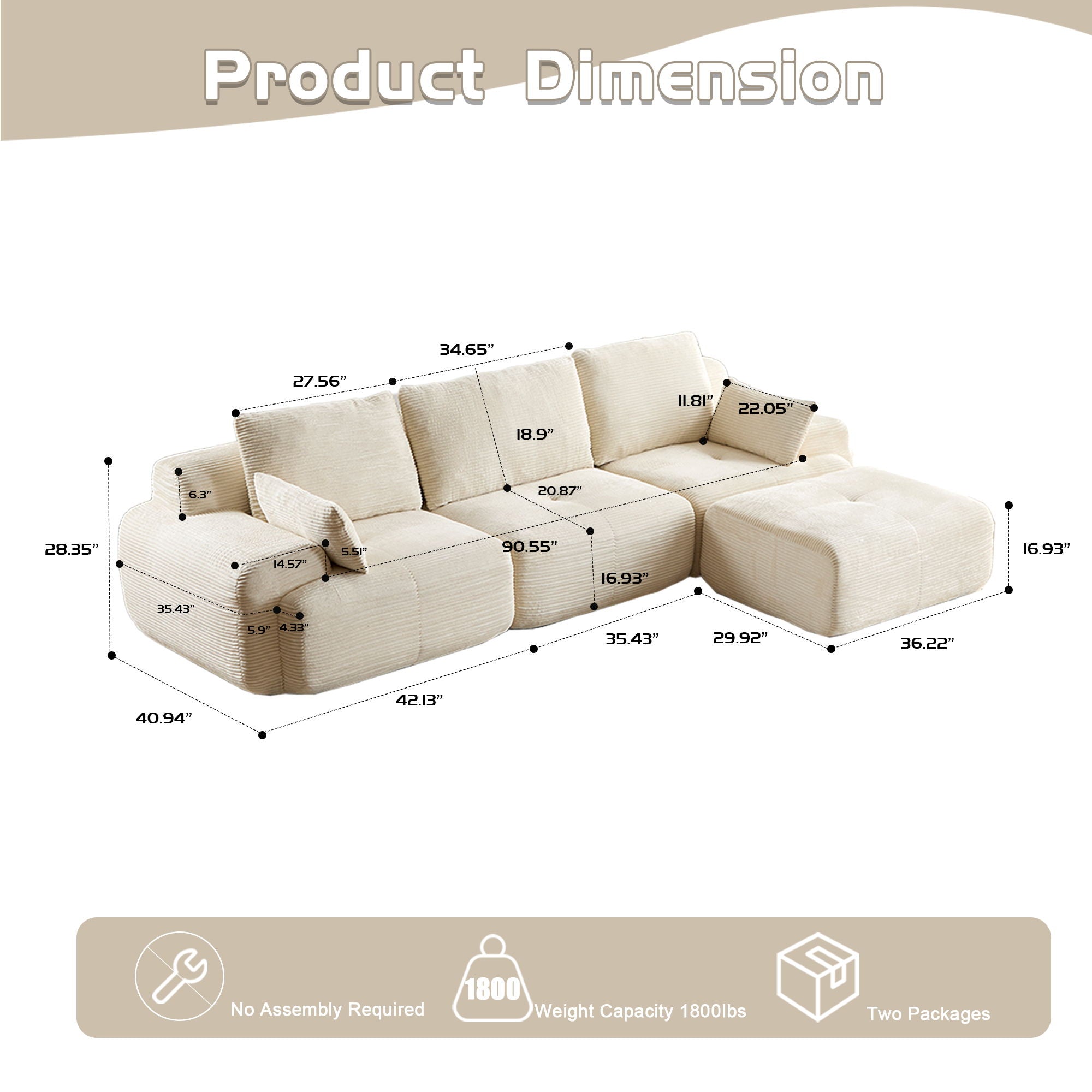 Compressed Sofa, Large Sectional Couches For Living Room