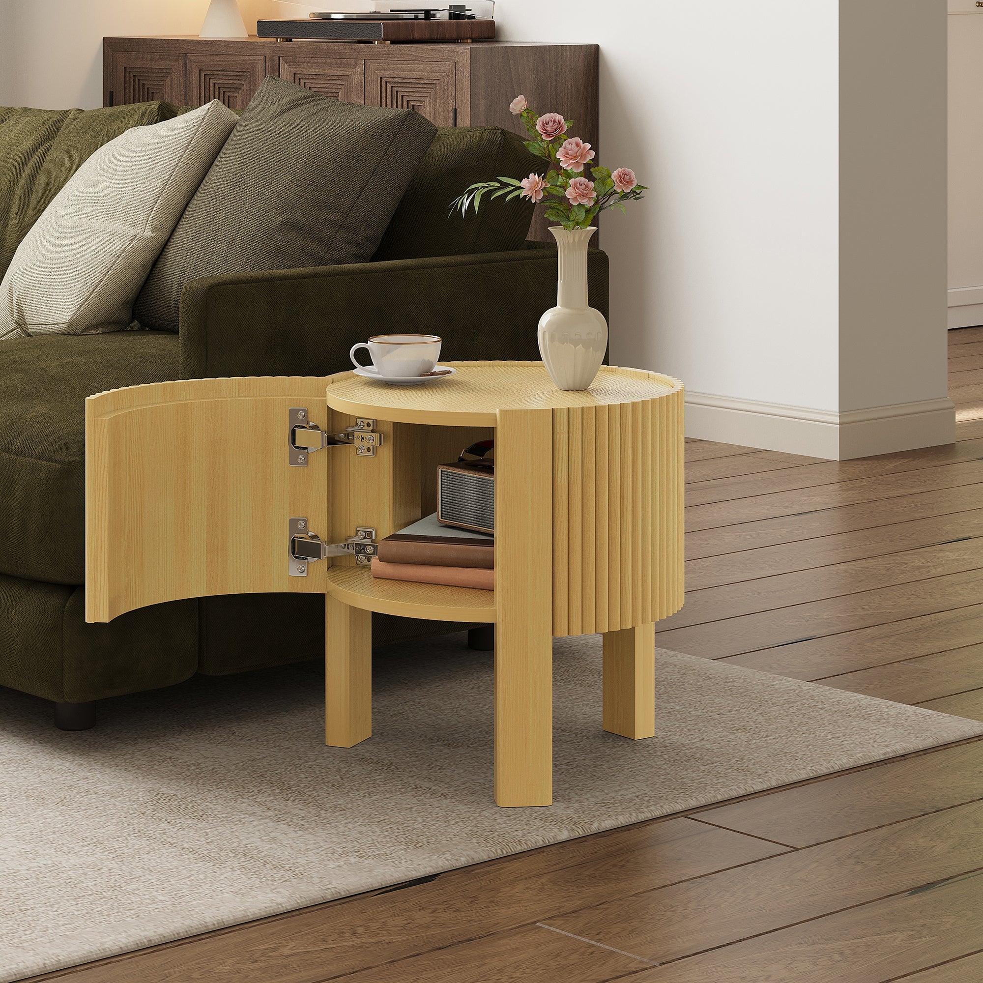 3-Piece Living Room Table Set, 1 Coffee and 2 Side Tables, Solid Wood, 47 in