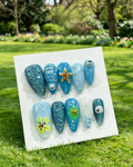 Ocean Press on Nails Starfish 3D Fake Nails