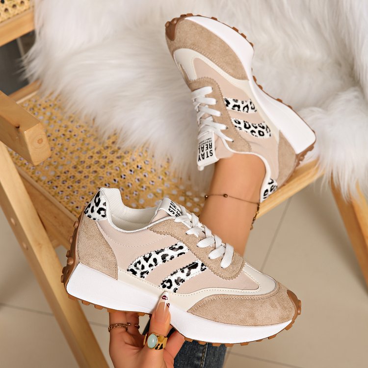 Women's Chunky Sole Sneakers - Breathable Mesh Casual Sports Shoes