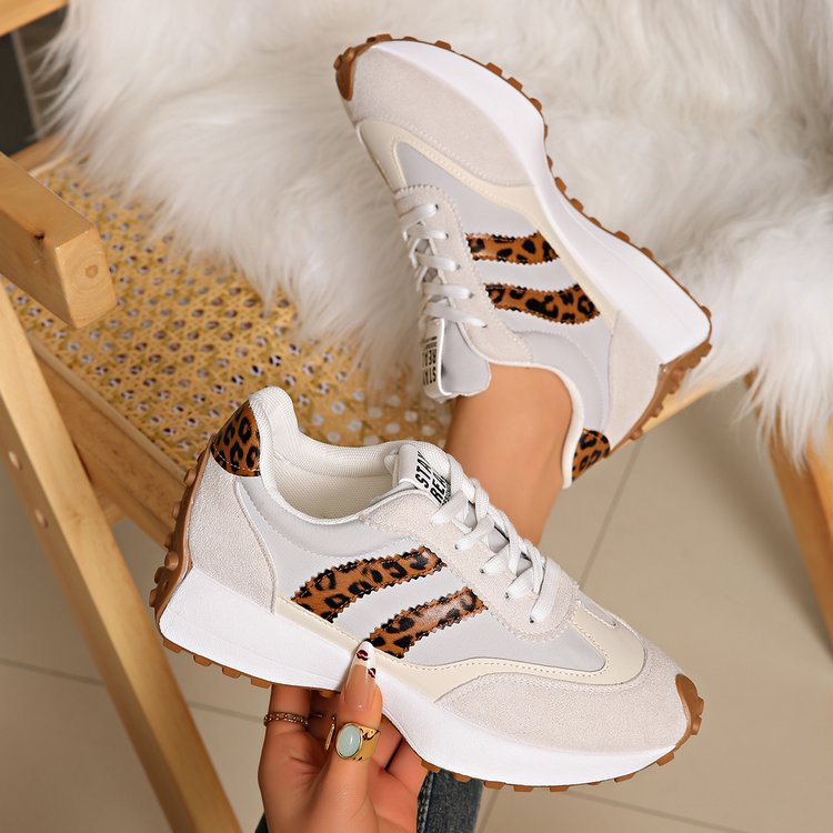 Women's Chunky Sole Sneakers - Breathable Mesh Casual Sports Shoes