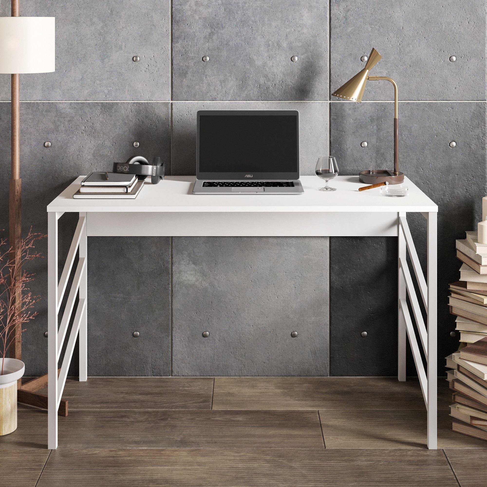 Tuna 47" Wide Metal Manufactured Wood Computer Desk