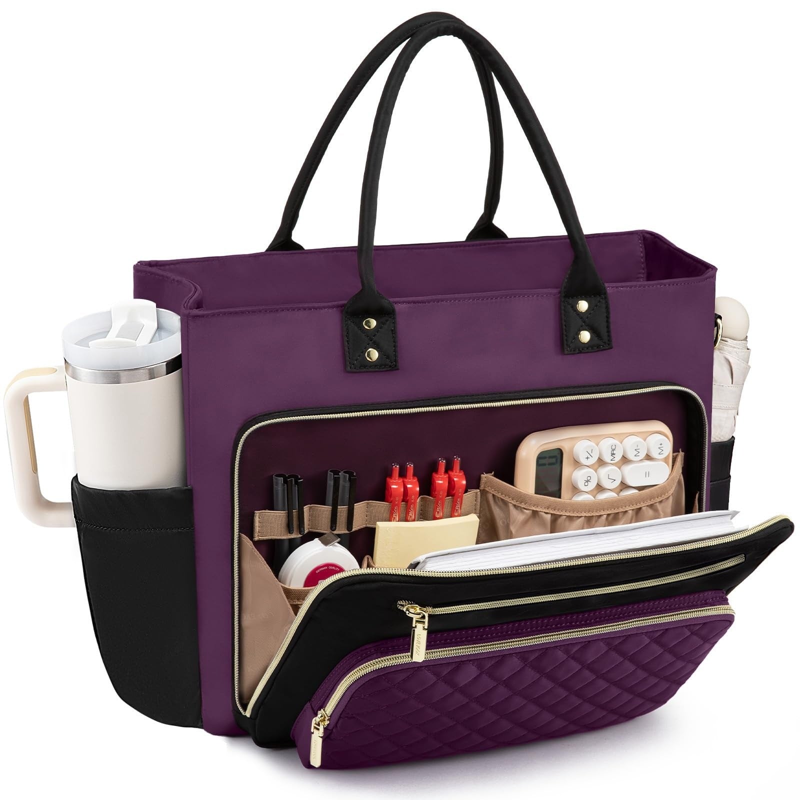 Womens Travel Work Bag With A Large Cup Holder