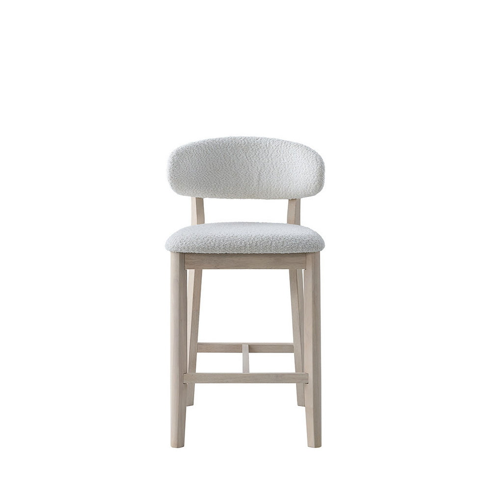 ACTU Counter Stools Set of 2, 26” Upholstered Bar Stools, Solid Wood, Mid-Century Modern