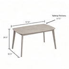 ACTU Scandinavian Dining Table Set with Upholstered Chairs for Small Spaces (Seats 4–6)