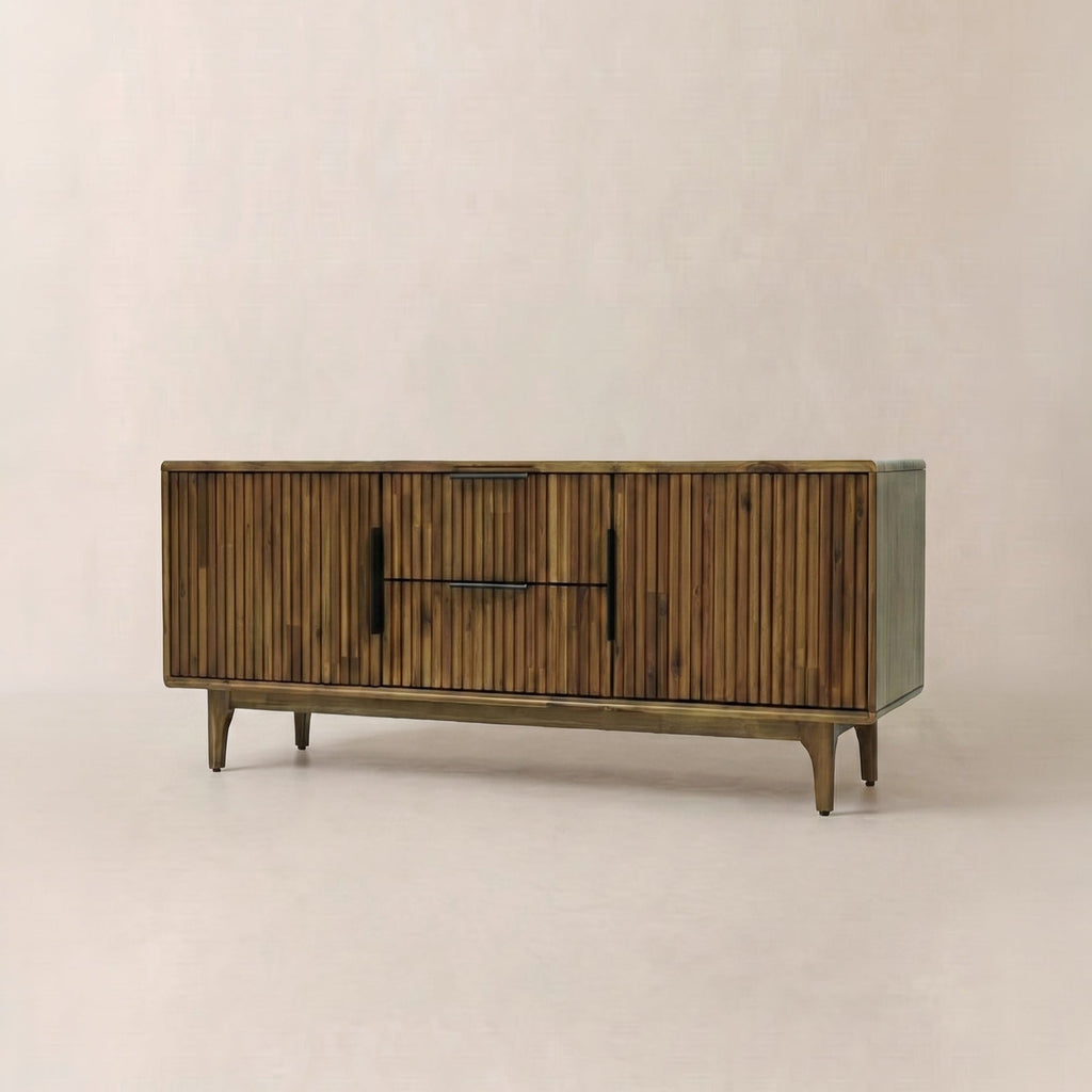 Bosk Wood Fluted TV Stand