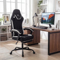 Gaming Chair Height Adjustable Computer Chair with Headrest Footrest & 360¬∞ Swivel Seat-Black