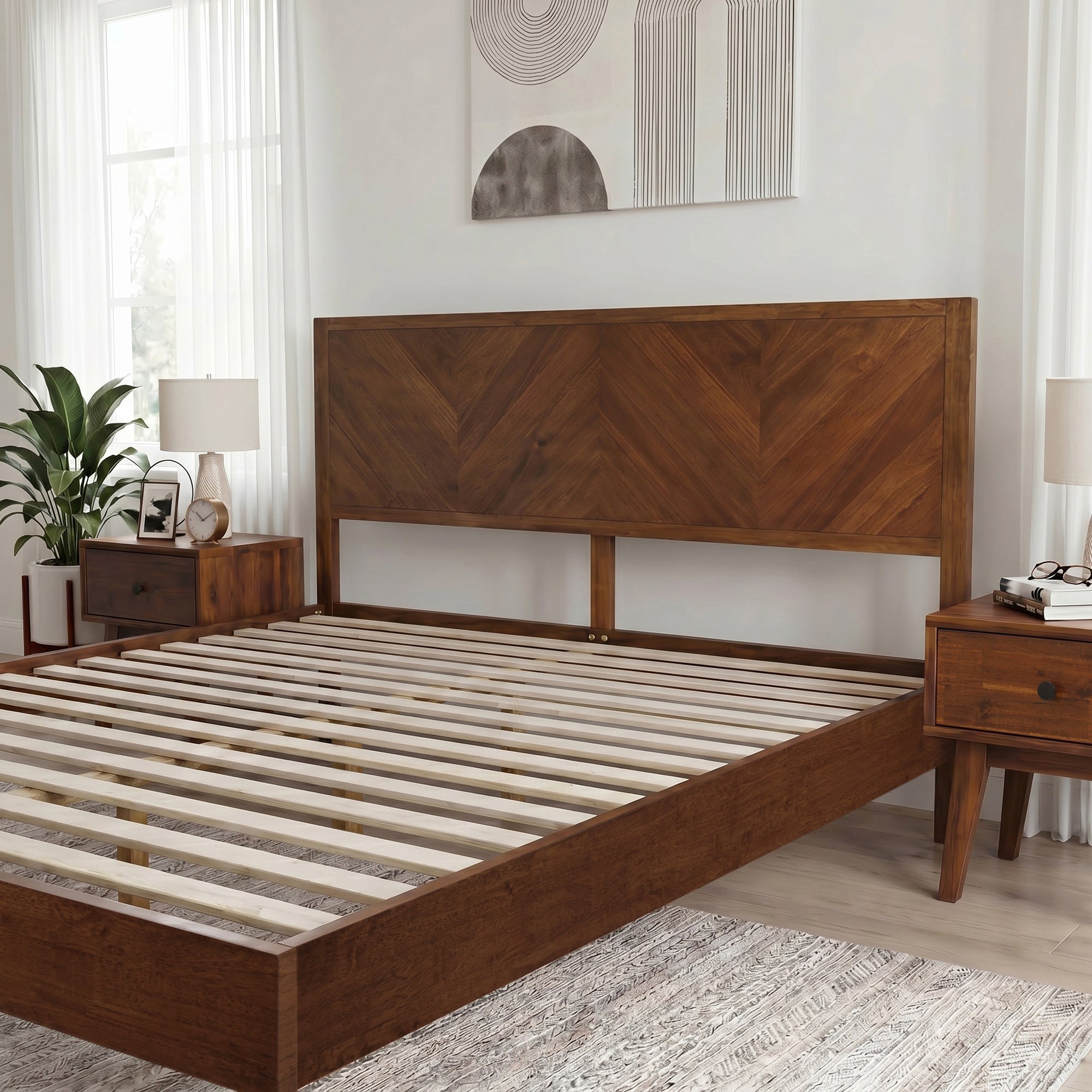 Alander Solid Wood Bed Frame