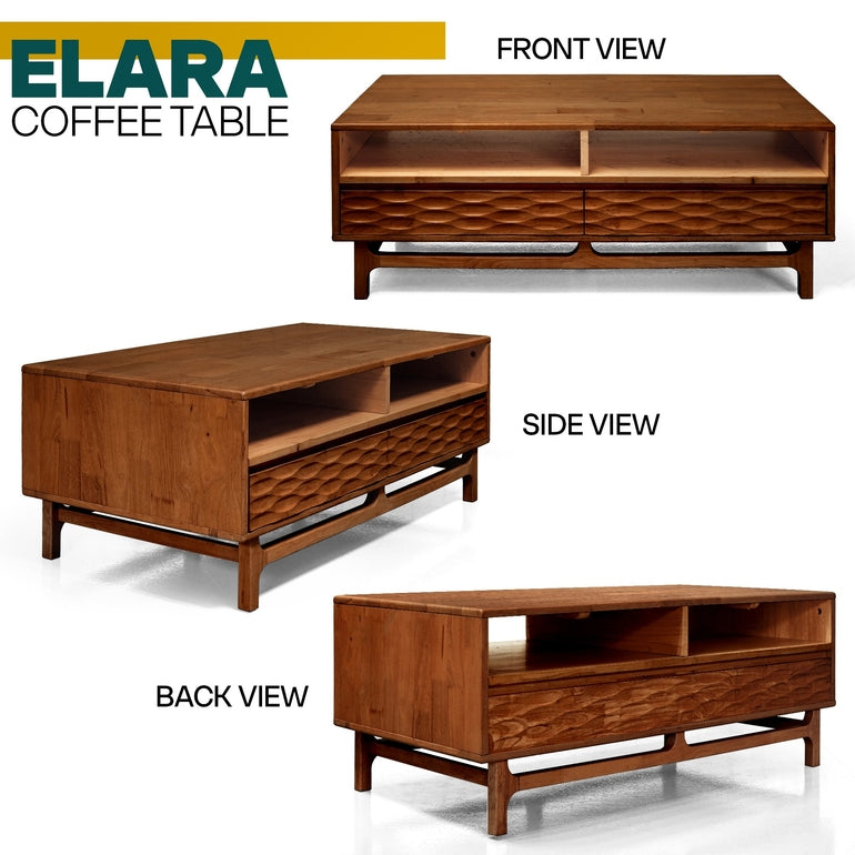 Elara Wooden Coffee Table