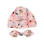Cute Print baby Turban Caps For Infant Newborn Kids Stylish Cotton Flower Printed Cap for Toddlers In Elegant Modern Design