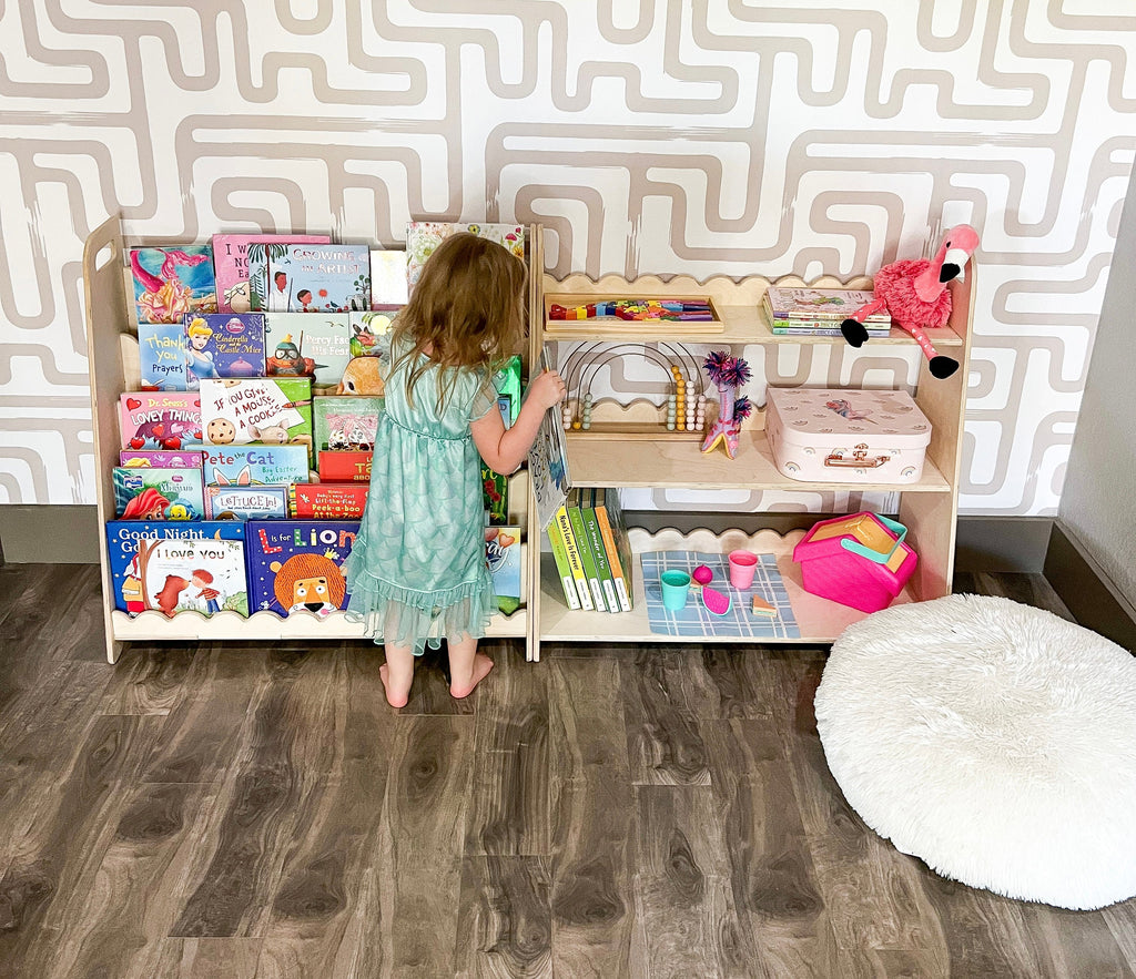 RAY+ROY- Scalloped Toy Shelf + Bookshelf