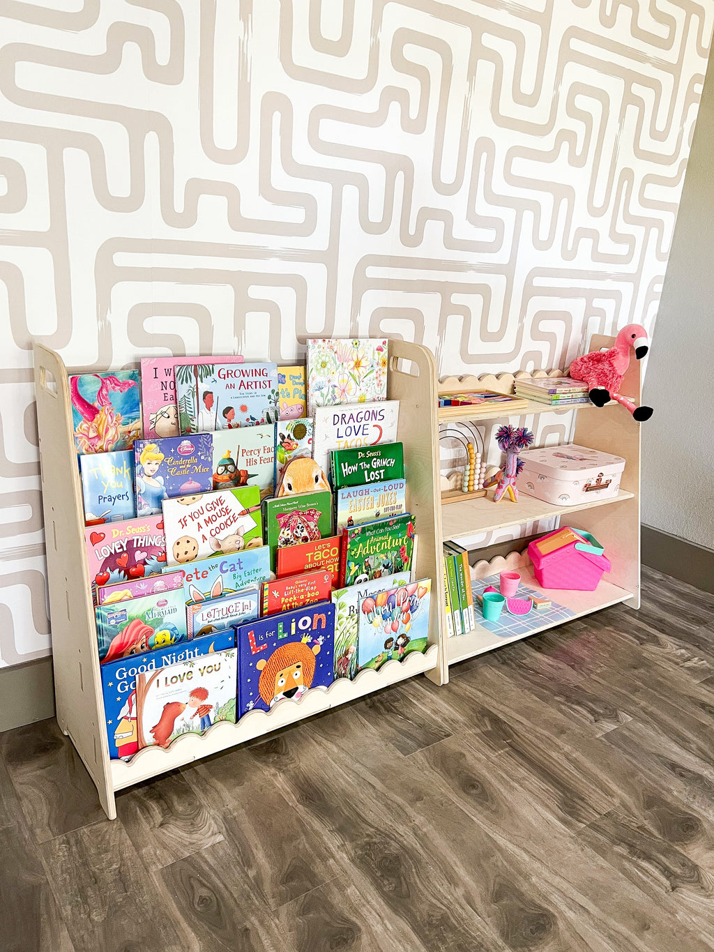 RAY+ROY- Scalloped Toy Shelf + Bookshelf
