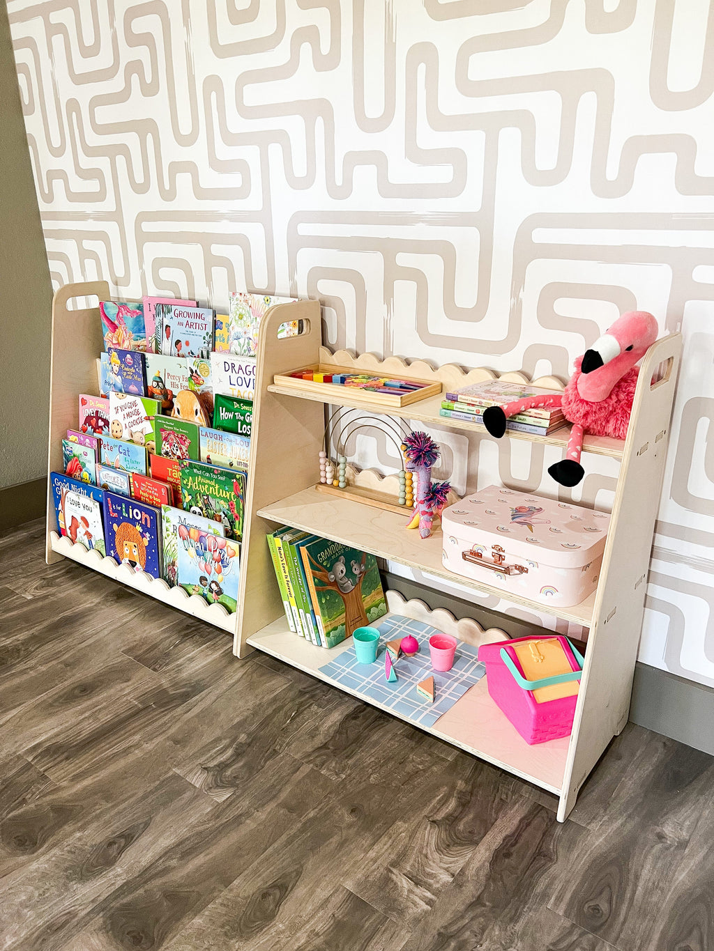 RAY+ROY- Scalloped Toy Shelf + Bookshelf