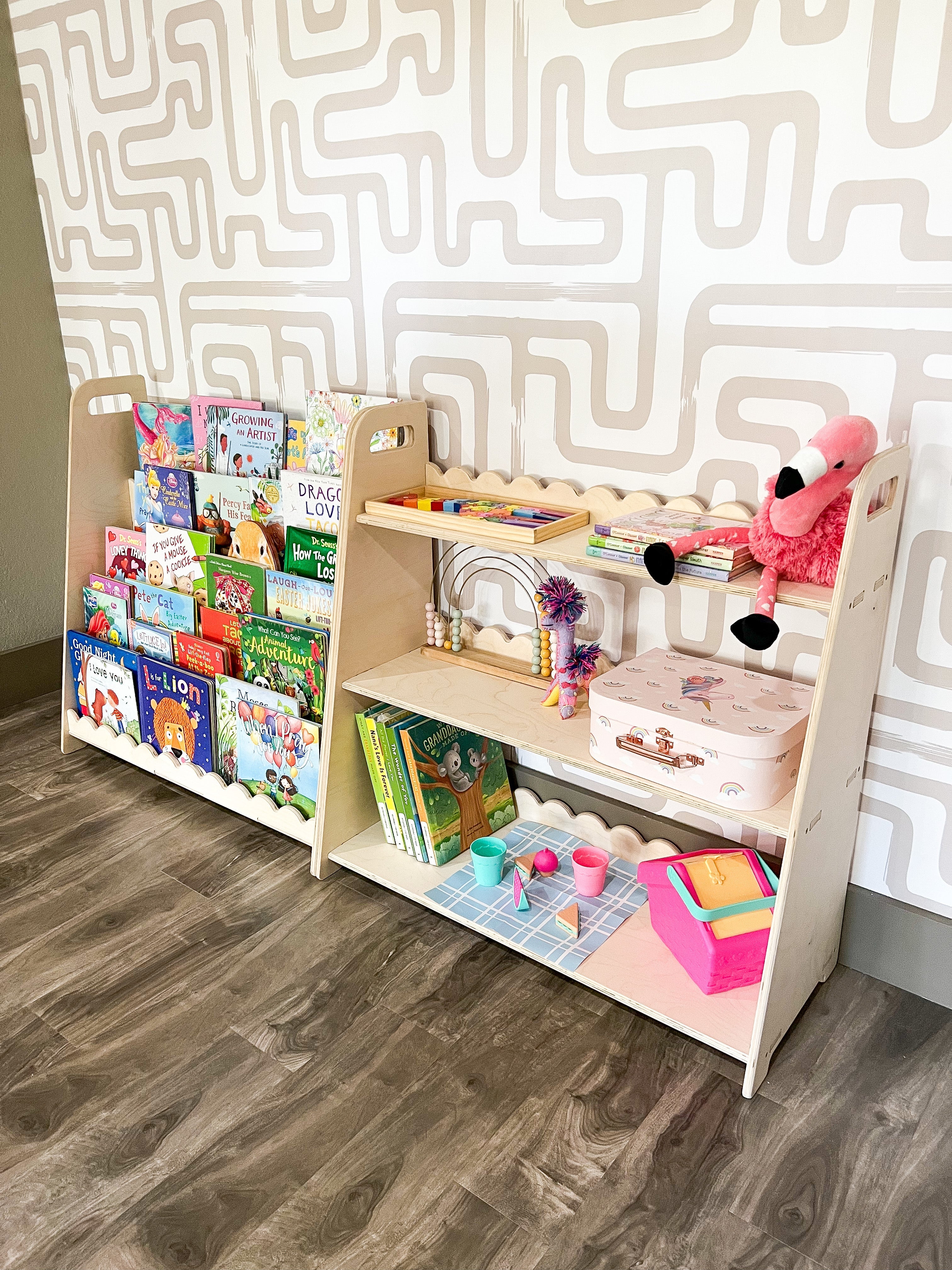 RAY+ROY- Scalloped Toy Shelf + Bookshelf