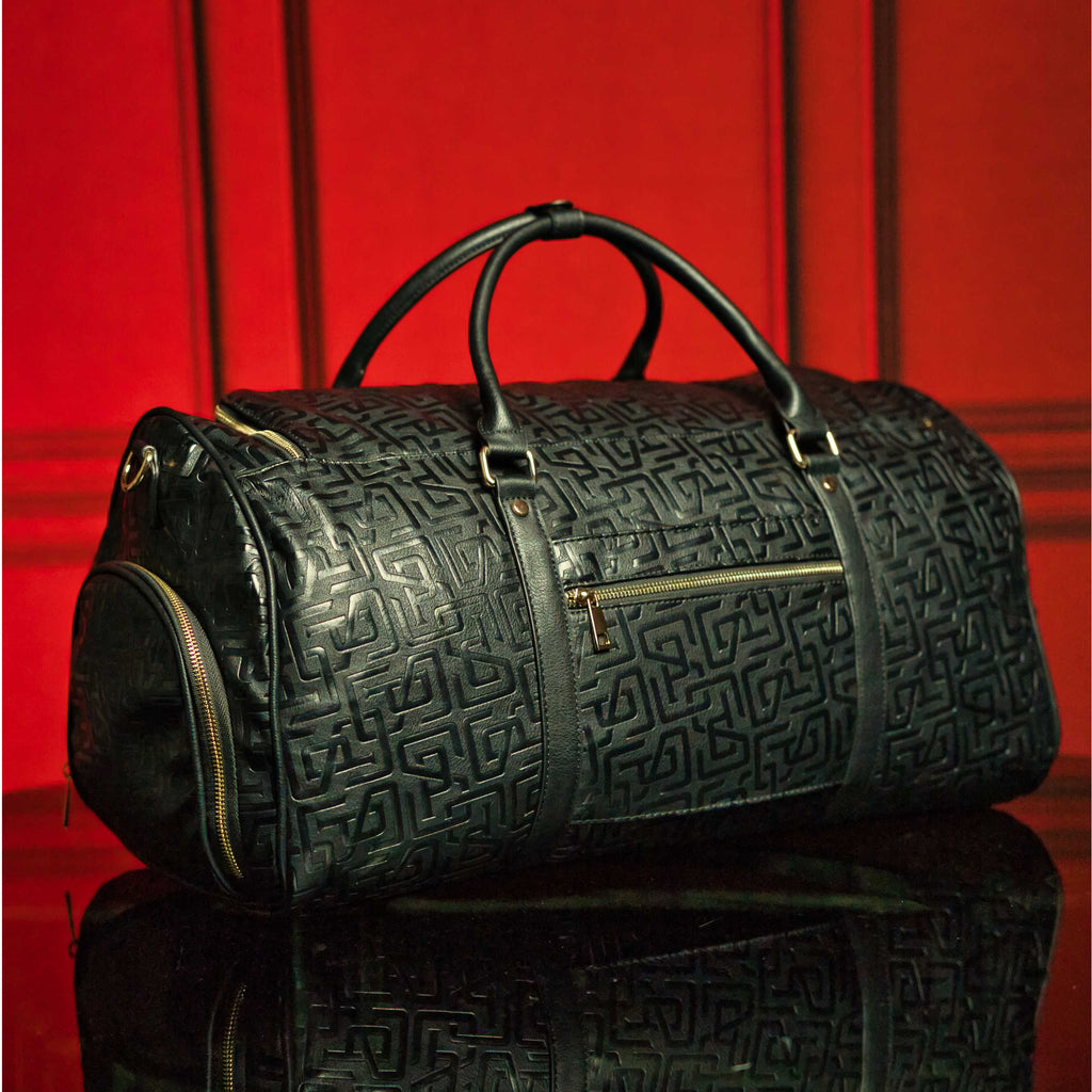 Monogram Leather Signature Bag Set (Signature and Duffle)