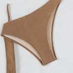 Women's 3-Piece Split Swimsuit Skirted Bikini for Hot Spring Vacation Beach