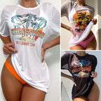 Bikini Three Piece Set Printed Sexy Cover Up Swimsuit for Women