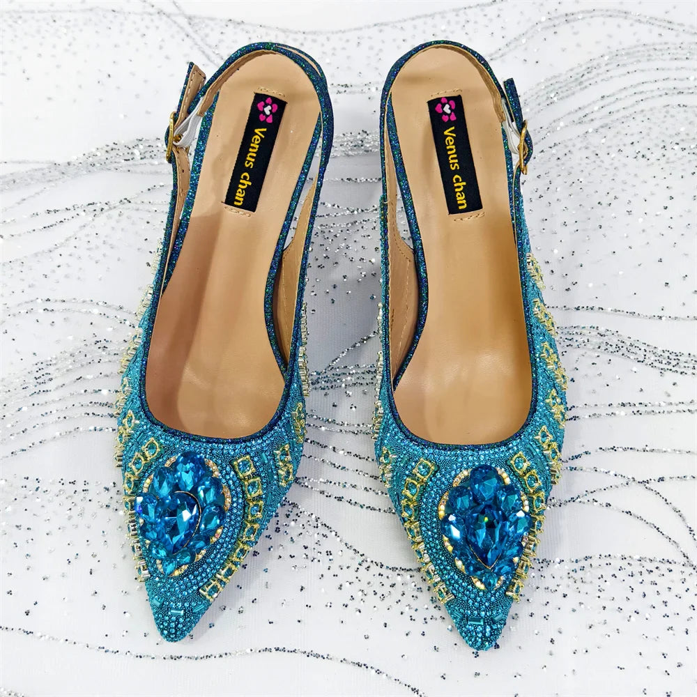 Italian Butter-fly Design Wedding Shoes with Bag Set EDS59