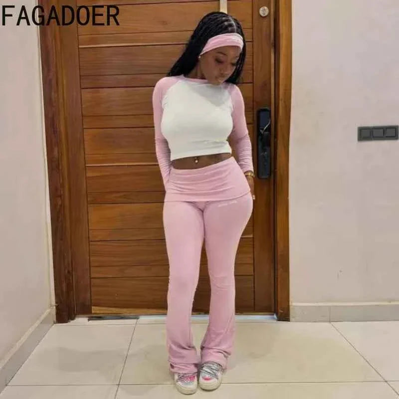 FAGADOER Women’s 2-Piece Tracksuit Set