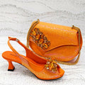 Newest Style Elegant Women High Heels And Bag Set EDS345