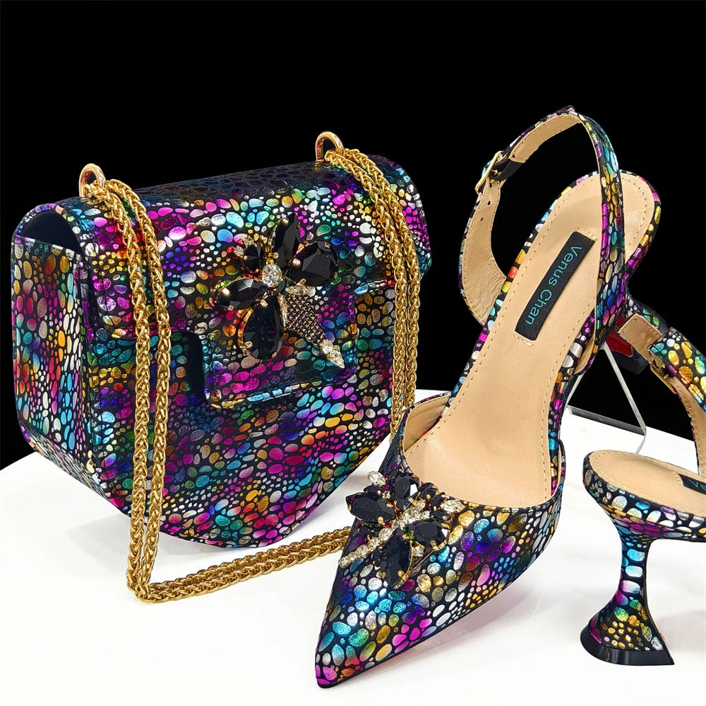 Italian Fuchsia Shoes And Bag Sets ED1990