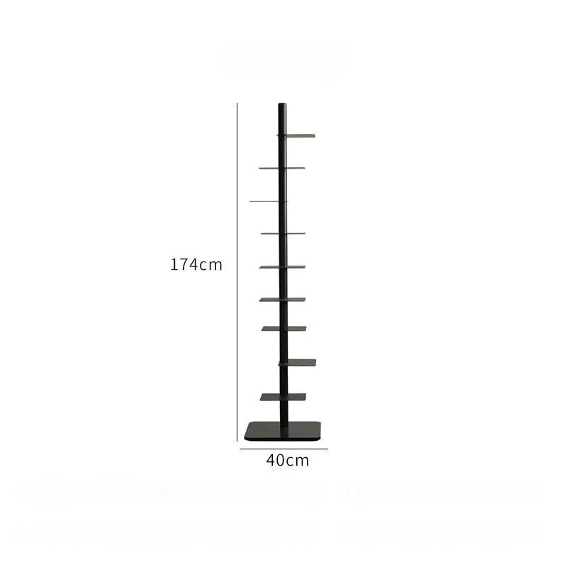Living Plus Iron Living Room Shelf Simple Storage Floor Ins Creative Multi-layer Rotating Invisible Display Shelf Bookshelf